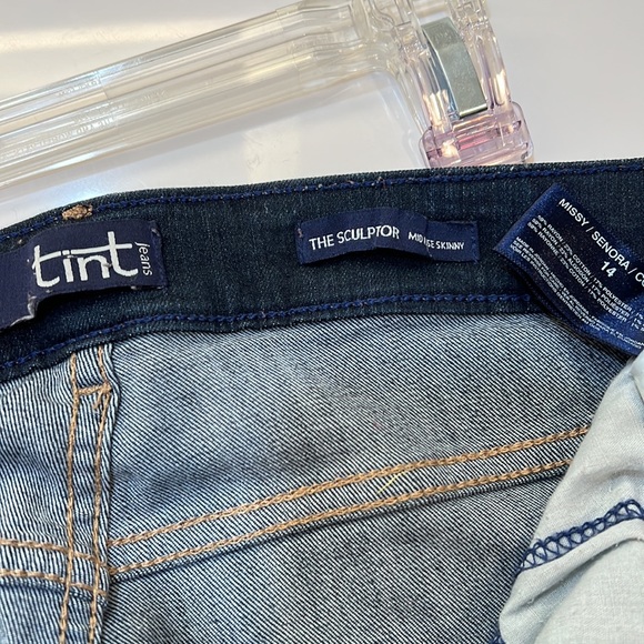 TINT mid rise, skinny jeans, size 14 - Picture 4 of 4
